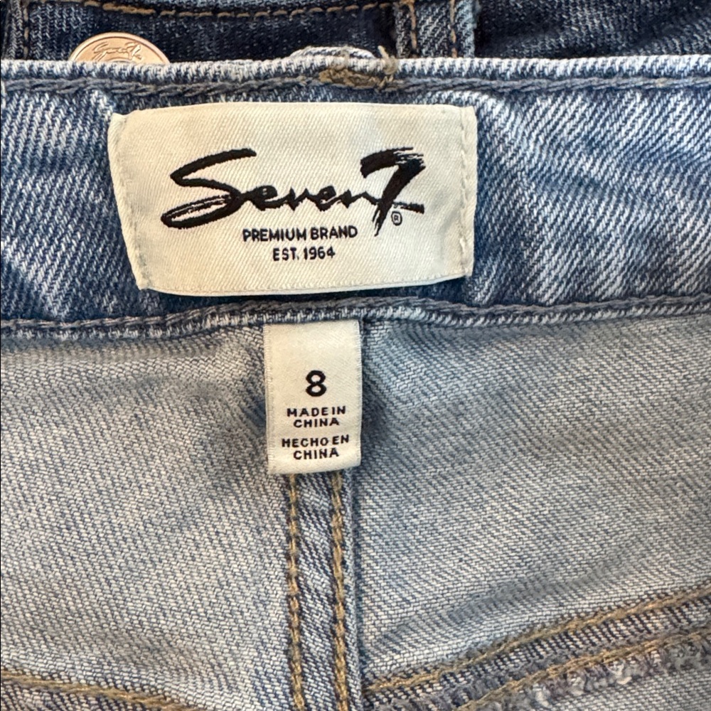 Seven7 90's Straight Jean in Cream - Picture 5 of 5